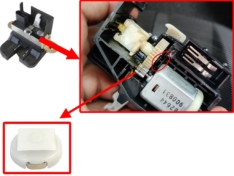 Vw Golf 5,6,7,  Passat B6, B7,  Tiguan,  Touran 1-2,  Up! csomagtérzár fogaskerék rugó