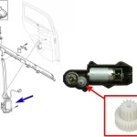 EK0411 cayenne, touareg hátso ajto napellenzo fogaskerek (2)