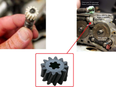 BMW E36 Baloldali ülésállító motor műanyag fogaskerék
